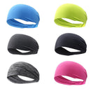 Sports Headband Men Women Running Quick Drying Elastic Hair Band (Black)