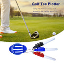 Golf Ball Clip Liner Marker Pen Template Alignment Marks Tool Set (Blue) Newly