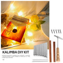 17 Keys Kalimba DIY Replacement Parts with Keys Bridge Tuning Hammer Kit Newly