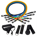 11 pieces / set TPE pull rope colorful grip resistance bands yoga fitness equipment