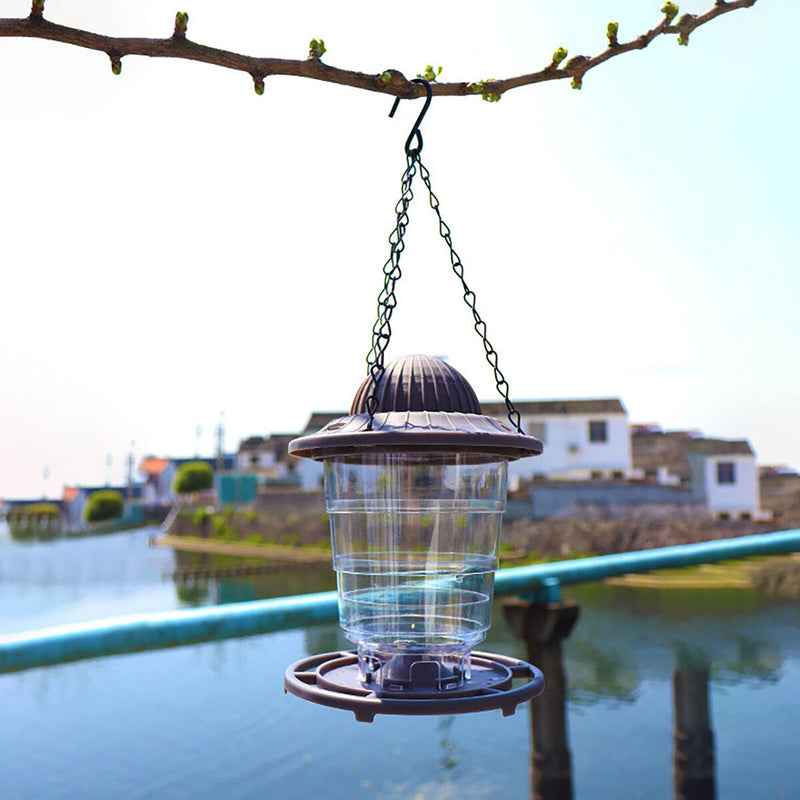 Hummingbird Feeder Foldable Hanging Bird Feeder Tray Garden Decor (Grey)