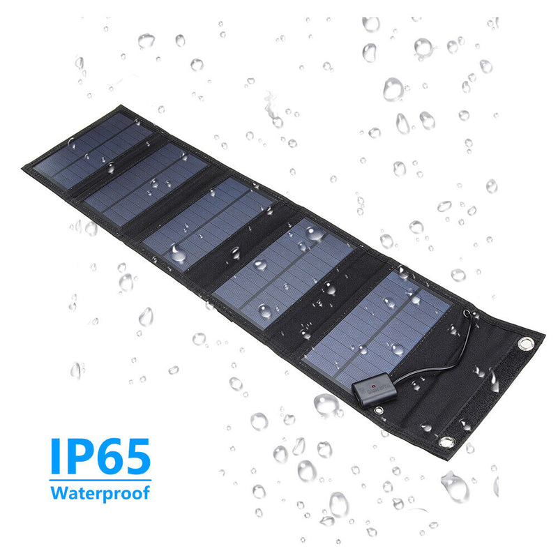 Waterproof Foldable Battery Charger 15W 5V USB Solar Panel Pack for Phone