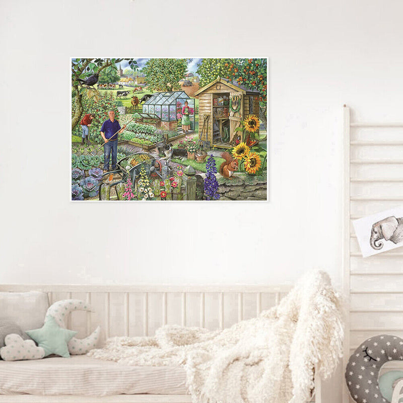 DIY Oil Paint By Number Town Scenery Canvas Artwork Living Room Hand Paint Decor
