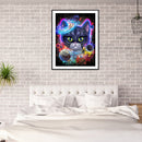 5D Diamond Painting Cat in the Universe Full Round Drill Rhinestone DIY Wall