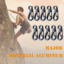 10pcs Mini Carabiner Keychain Outdoor Climbing Spring Buckle EDC Survival Too