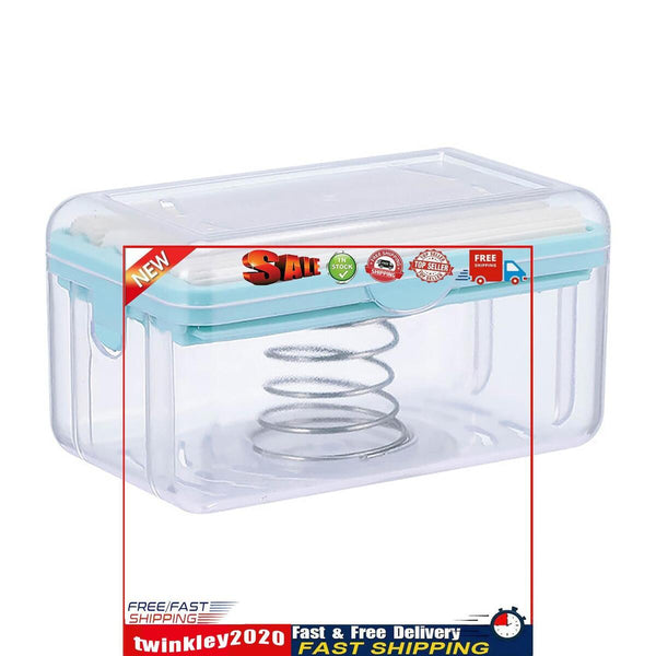 Soap Box with Bubbler - Transparent Dishwashing Soap Saver Box Case (Blue) Newly