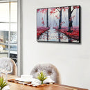 Red woods 50x40cm Oil Paint By Numbers Picture Painting