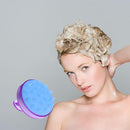 Silicone Head Shampoo Scalp Massage Brush Hair Scalp Washing Comb(Purple)