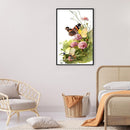 Partial Cross Stitch Handcraft 11CT Stamped Butterfly Flower Needlework Decor