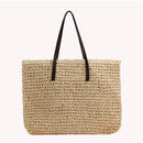Large Capacity Handmade Rattan Woven Shoulder Bag Beach Handbags Totes Clutch