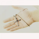 Mens Brave Fashion Gift Stainless Steel Pendant Cross Chain Necklace Crystal
