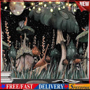 Mushroom Snail Printing Woven Tapestry Hanging Psychedelic Bohemian Tapestr