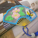 Fan Shaped Bookmark Needlework Embroidery Crafts Counted DIY Cross-Stitching