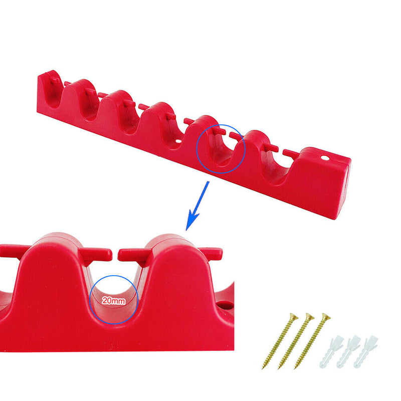 6 Holes Fishing Rod Storage Rack Wall Mounted Fishing Pole Display Stand Holder