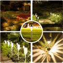 10pcs LED Solar Light Mini Steel Tube Lawn Stake Lamp Garden Decor (Warm) Newly