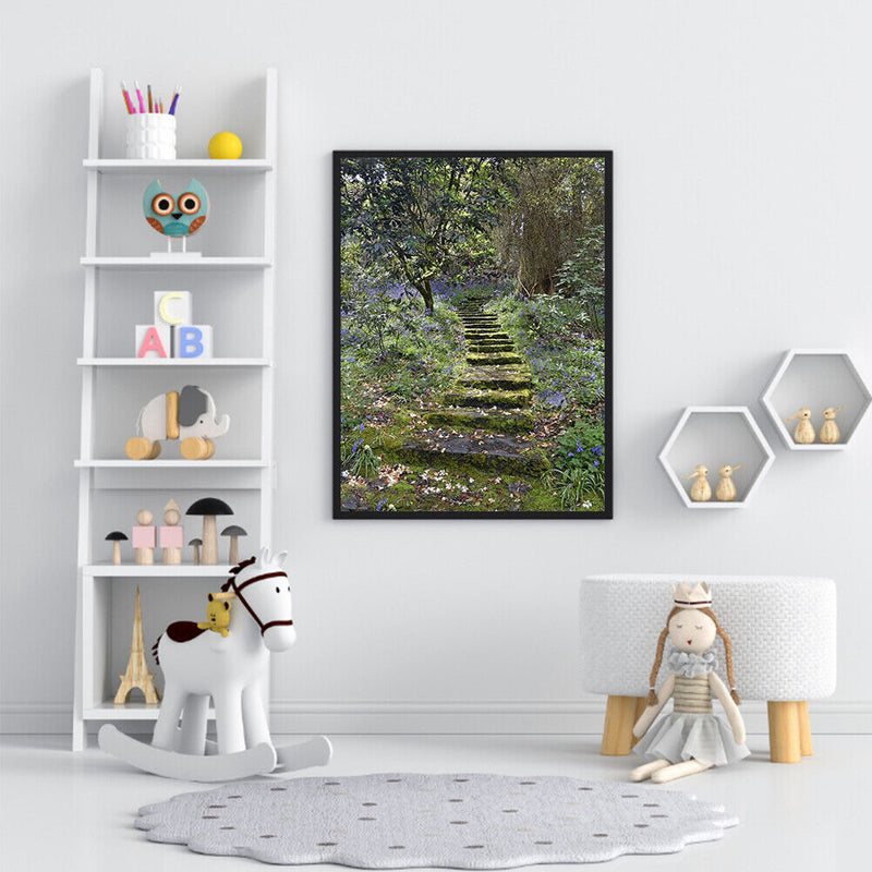 Forest Path Drawing Frameless DIY Oil Paint by Numbers Canvas Home Decor Newly