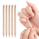 Art Pedicure Dual-ended Nail Cuticle Pusher Pedicure Pusher Orange Wood Sticks