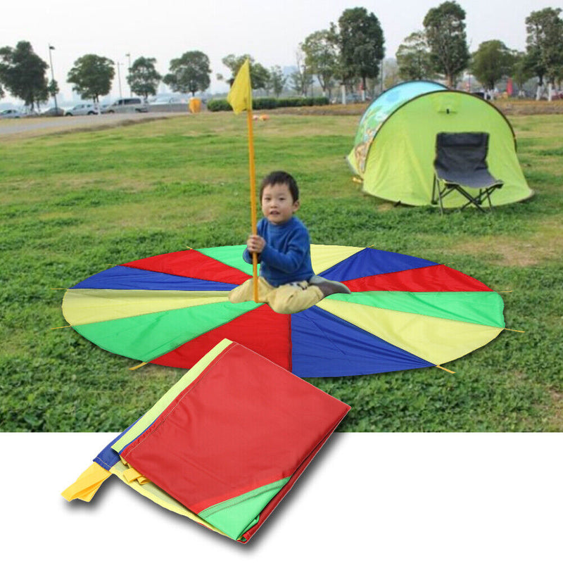 2M 8Handles Kids Kid Game Rainbow Parachute Outdoor Game Exercise Sport Sp