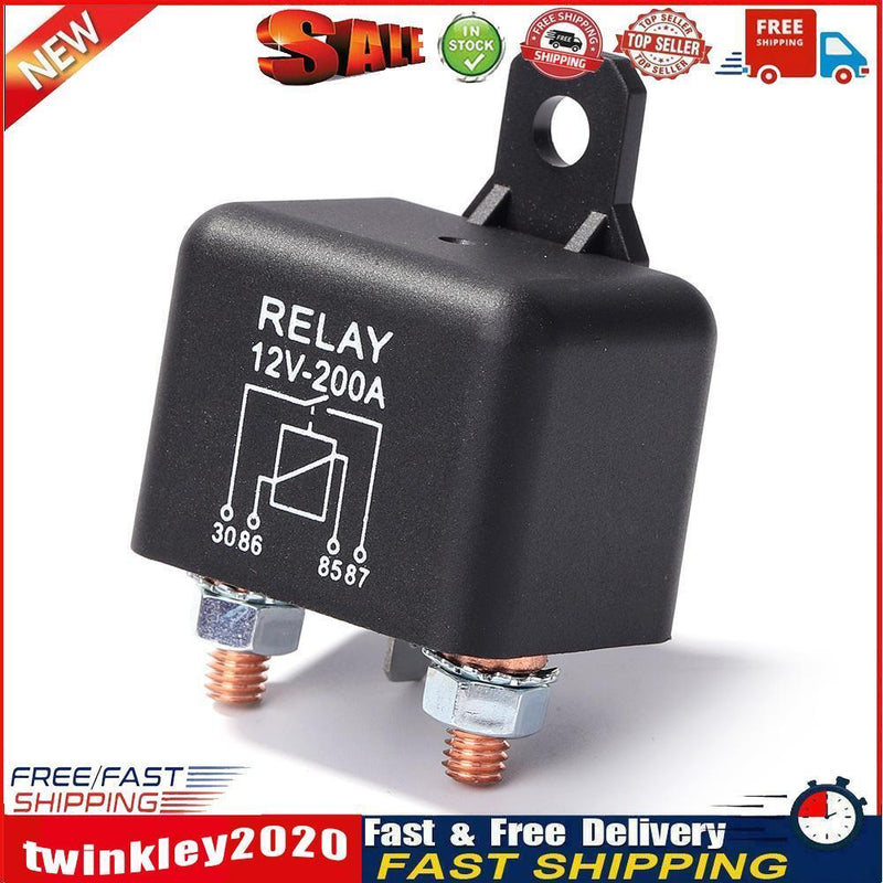 200A 12V DC Split Charge Winch Relay for Car Van Boat 4 Pin Normally Open Newly