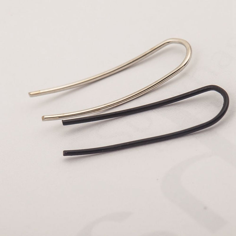 Women Minimalist Party Club Geometry Simple U Earrings Copper Line Ear Stud