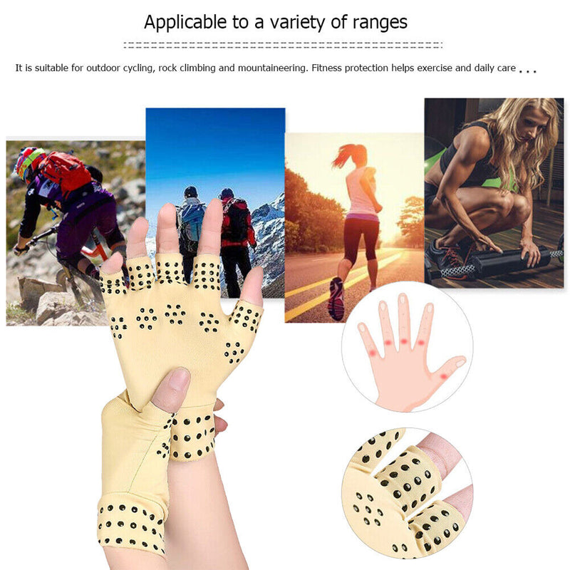 Compression Arthritis Gloves Fingerless Ache Pain Joint Relief Wrist Braces