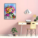 Painting By Numbers DIY Colorful Flower Hand Painted Canvas Oil Art Picture Kit