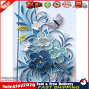 5D Diamond Painting DIY Butterfly flowers Full Round Drill Rhinestone Kit Newly