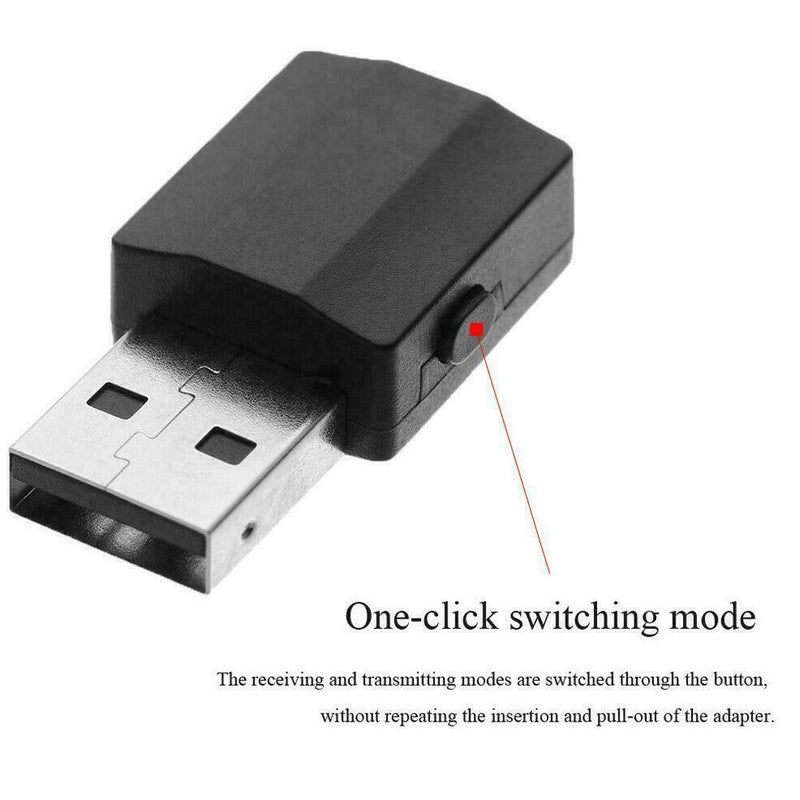 USB Bluetooth 5.0 Audio Adapter Transmitter Receiver Speaker For TV AUX I6G1