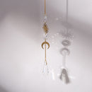 Crystal Sun Moon Hanging Meatal Pendant Home Car Decor (A)