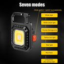 COB LED Mini Keychains Flashlight 500lm Waterproof Pocket Work Lamp (B)