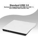 Non Slip USB 3.0 SATA External DVD CD-ROM RW Player Optical Drive Enclosure Case