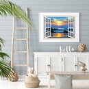 DIY Sea Landscape Mosaic Full Round Diamond Drawing Handmade Rhinestone Craft