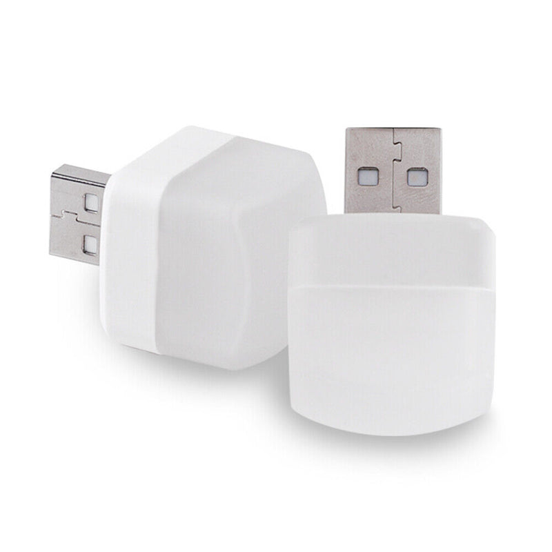 Mini USB Plug Lamp Computer Mobile Power Reading Book Light (White 1pc) Newly
