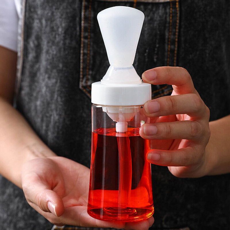 Kitchen Silicone Oil Bottle Barbecue Grill Brush Dispenser Baking Tools