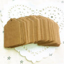 100X Brown Kraft Paper Tags Lace Scallop Head Label Luggage Wedding Note hot.