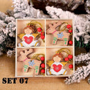 12Pcs Christmas Snowflakes Wooden Pendants Xmas Tree Hanging Ornament Decoration