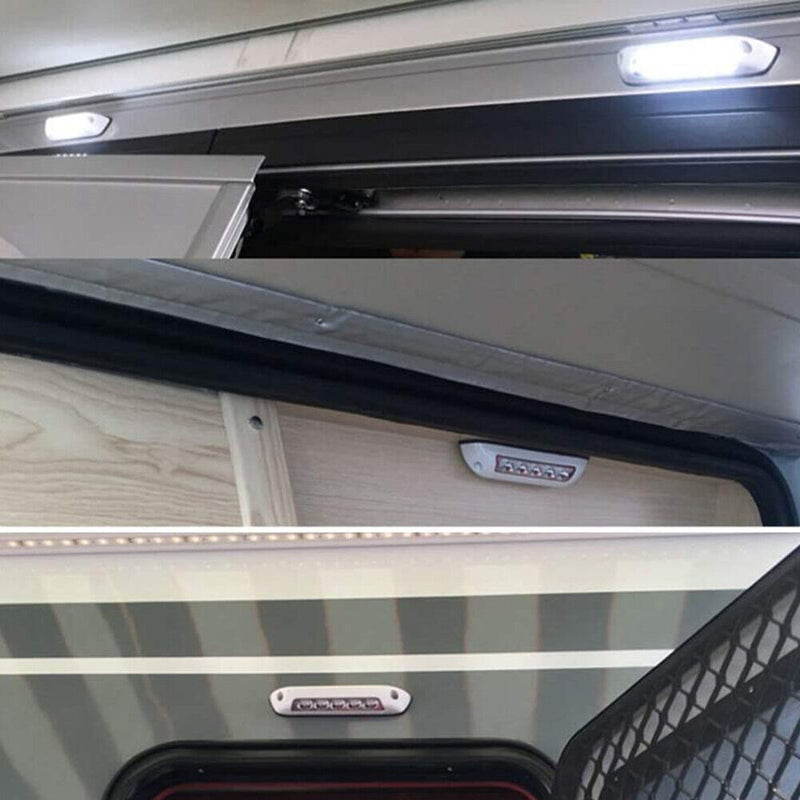 RV LED Awning Porch Light Waterproof Caravan Interior Wall Lamp (White) Newly