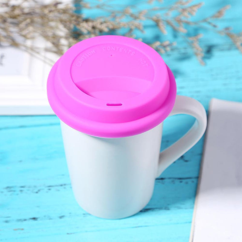 Silicone Cup Lid Reusable Anti-dust Leakproof Insulation Cover (Rose Red)
