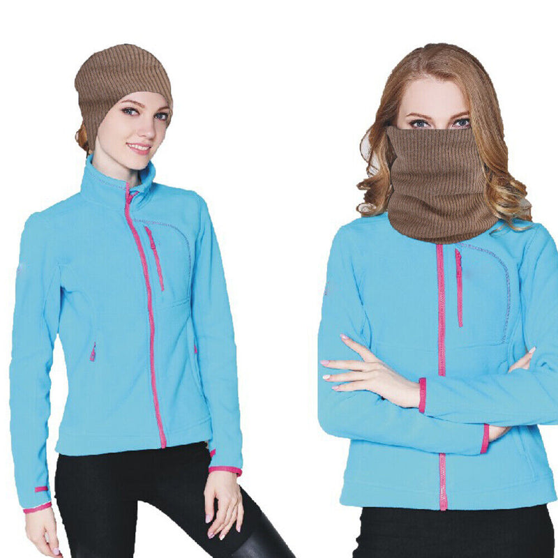 Scarf Neck Cover Outdoor Sports Skiing Cycling Warm Knitted Scarves Double Layer