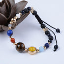 Occitop Fashion Unisex Women's Men's Planet Bead Bangle Adjustable