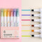 Writing Morandi Color Student Light Color Highlighter Soft Tip Pen Marker