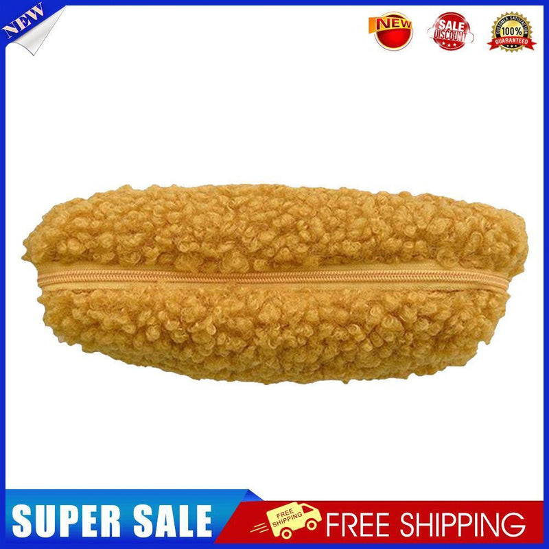 Stationery Storage Plush Pen Case Student School Pencil Organizer (Yellow)