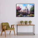 Painting By Numbers Kit DIY Rainbow Castle Canvas Oil Wall Art Picture Orname