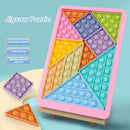 Tangram Push Bubbles Decompression Soft Vent Toys Stress Reliever for Children