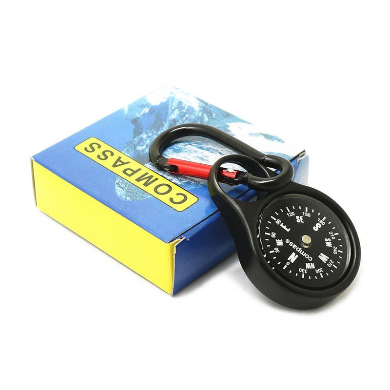 Zinc Alloy Camping Portable Key Ring Hook Hanging Buckle Compass Carabiners