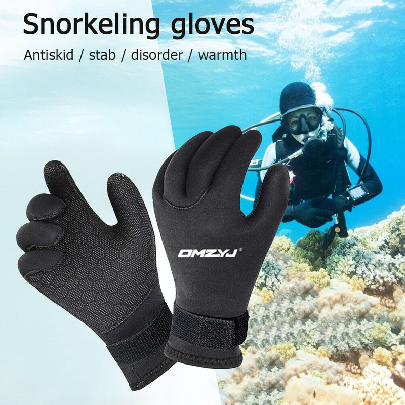 5mm Neoprene Swimming Diving Gloves for Men Snorkeling Winter Gloves (XL) Newly