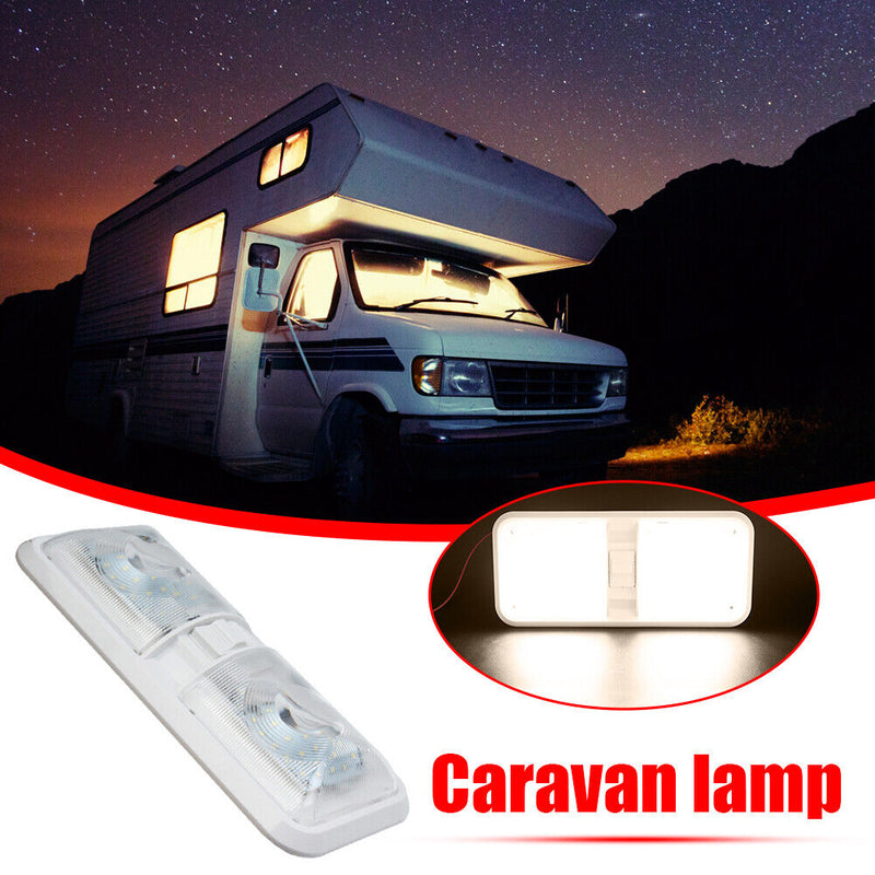 48 LED Indoor Ceiling Dome Light with Switch for RV Boat Marine Camper 12V DC