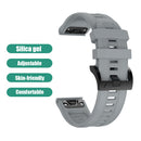 Silicone Strap for Garmin Fenix 7/6 Pro/5 22mm Sport Watch Bracelet (Gray) Newly