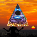 Crystal Orgone Pyramid Healing Reiki Chakra Stones Orgonite Pyramid 6cm (C)