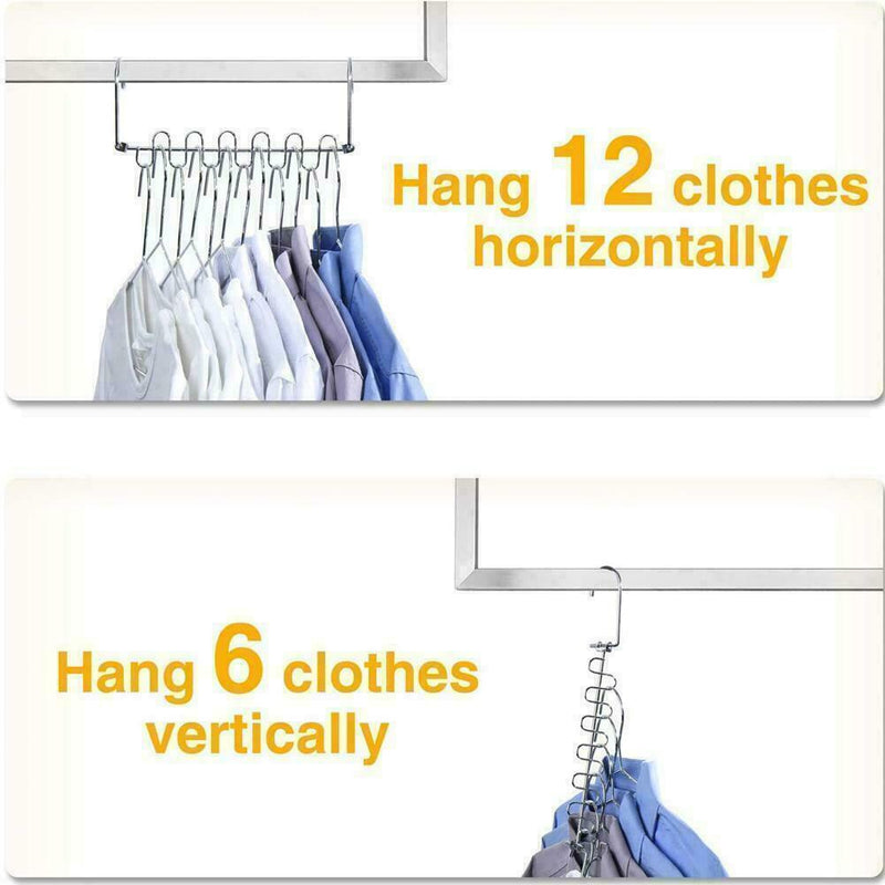 Space Saving Hangers Metal Hanger Cascading Hanger Goo Tool T1H Home M3A7